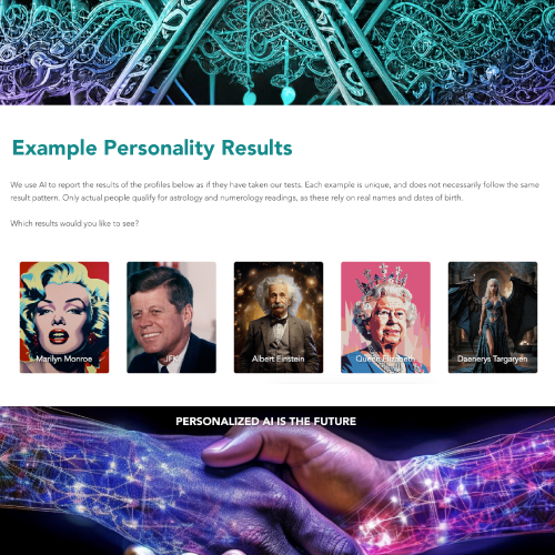 Example Personality Results